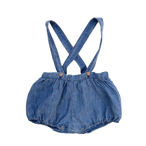Blue Olivier London Linen Bloomer - 6 months